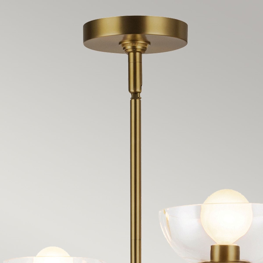 Alora Mood - Hanglamp met stang SYLVIA 4xE14/40W/230V goudkleurig