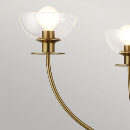 Alora Mood - Hanglamp met stang SYLVIA 4xE14/40W/230V goudkleurig