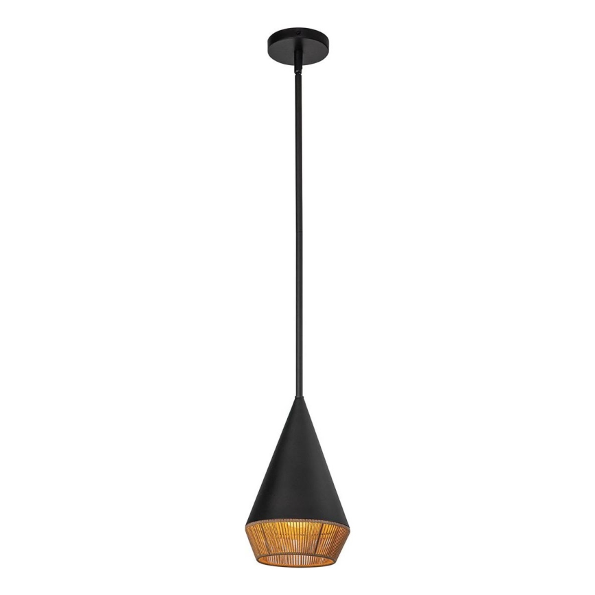 Alora Mood - DAPHNE hanglamp met staaf 1xE27/60W/230V Ø 18,1 cm zwart/bruin
