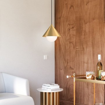 Alora Mood - Hanglamp aan kabel REMYCK 1xE27/60W/230V Ø 34,3 cm goud