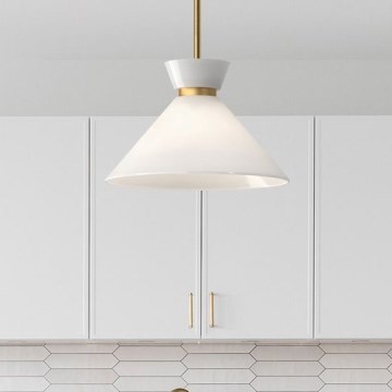 Alora Mood - Hanglamp met stang HALSTON 1xE27/60W/230V goudkleurig