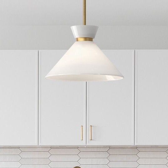 Alora Mood - Hanglamp met stang HALSTON 1xE27/60W/230V goudkleurig