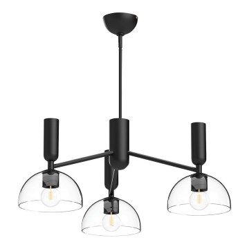Alora Mood - Hanglamp met stang JUDE 3xE27/60W/230V zwart