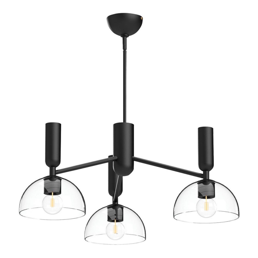 Alora Mood - Hanglamp met stang JUDE 3xE27/60W/230V zwart