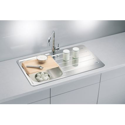 ALVEUS 1065560 - Gootsteen LINE 86x50 cm mat staal/satijn