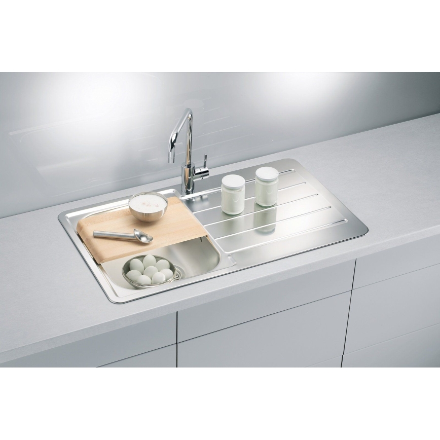 ALVEUS 1065560 - Gootsteen LINE 86x50 cm mat staal/satijn