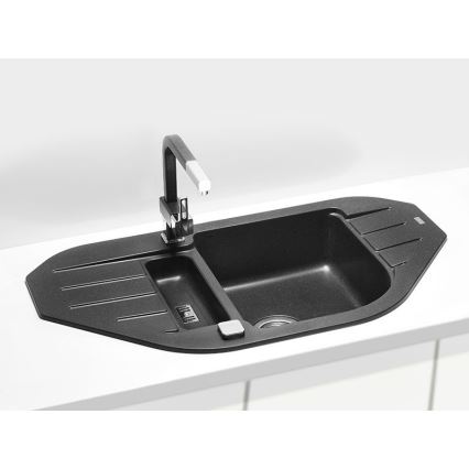 ALVEUS 1090940 - Gootsteen NIAGARA 90x50 cm graniet/zwart