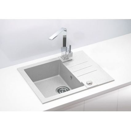 ALVEUS 1090947 - Gootsteen ROCK 59,5x47,5 cm graniet/wit