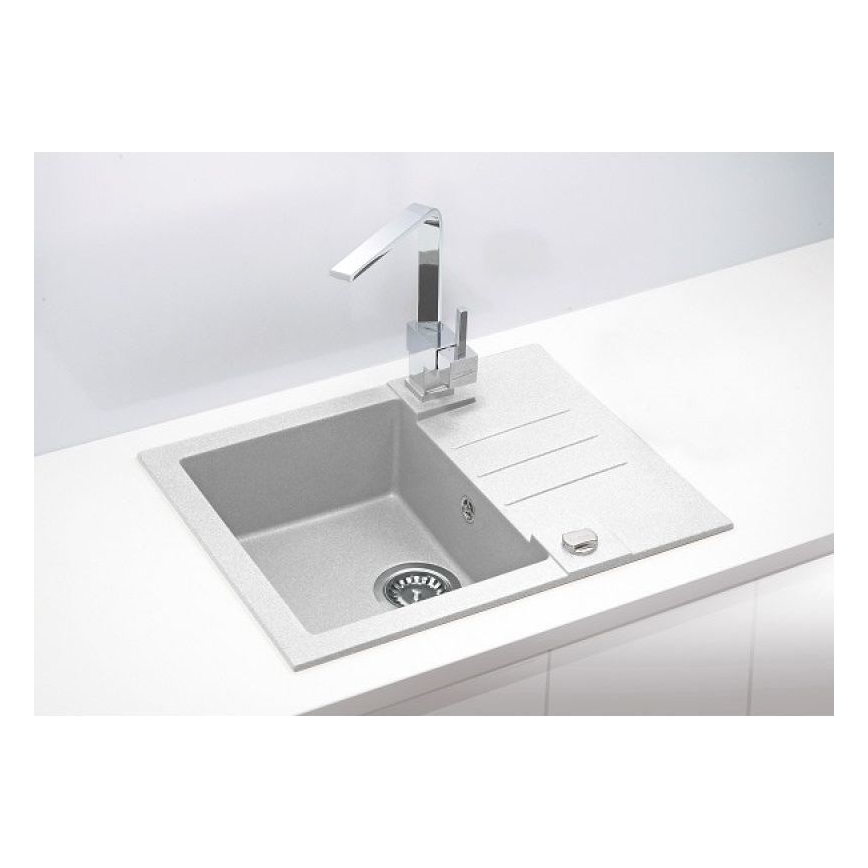 ALVEUS 1090947 - Gootsteen ROCK 59,5x47,5 cm graniet/wit