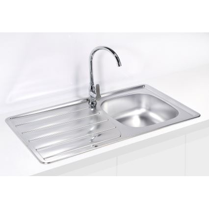 ALVEUS 1098938 - Gootsteen ZOOM 79x50 cm satin, voor bovenmontage