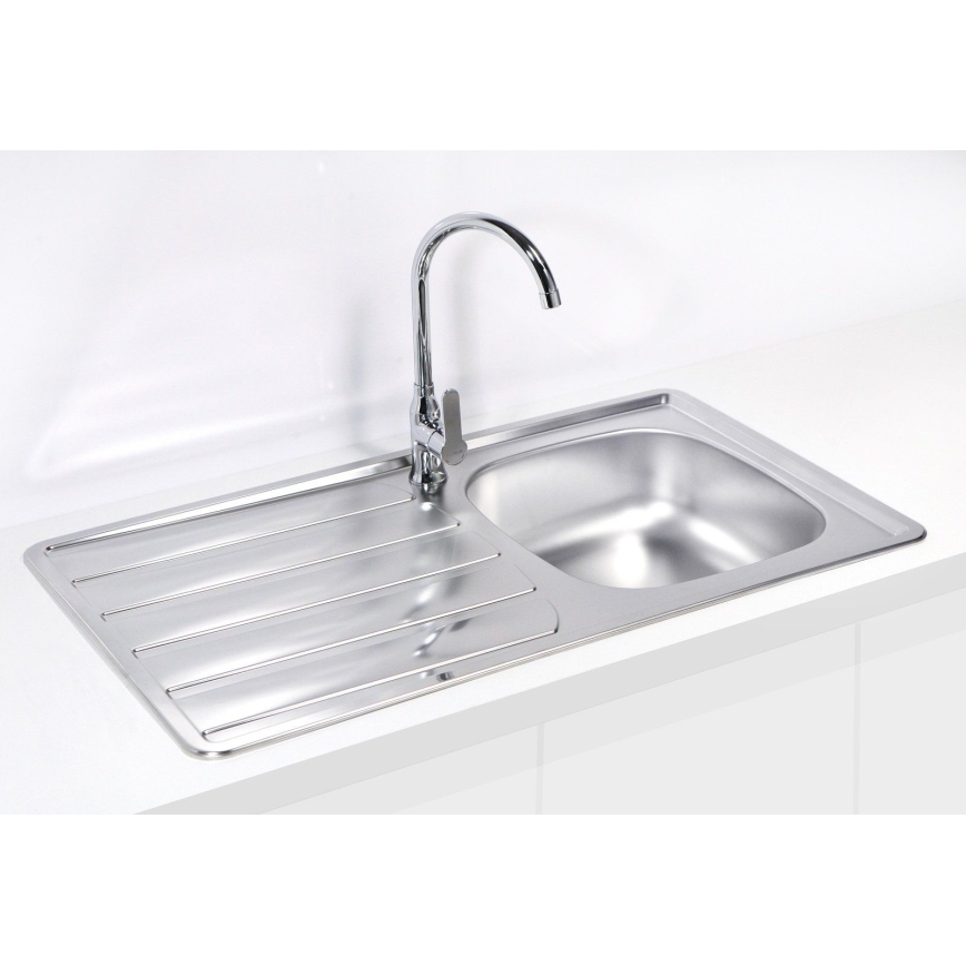 ALVEUS 1098938 - Gootsteen ZOOM 79x50 cm satin, voor bovenmontage