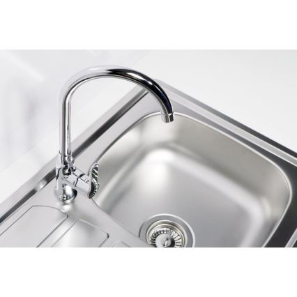 ALVEUS 1098938 - Gootsteen ZOOM 79x50 cm satin, voor bovenmontage