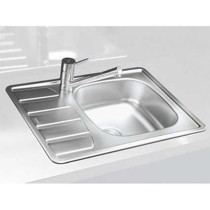 ALVEUS 1098940 - Gootsteen ZOOM 61,5x50 cm satin, voor bovenmontage