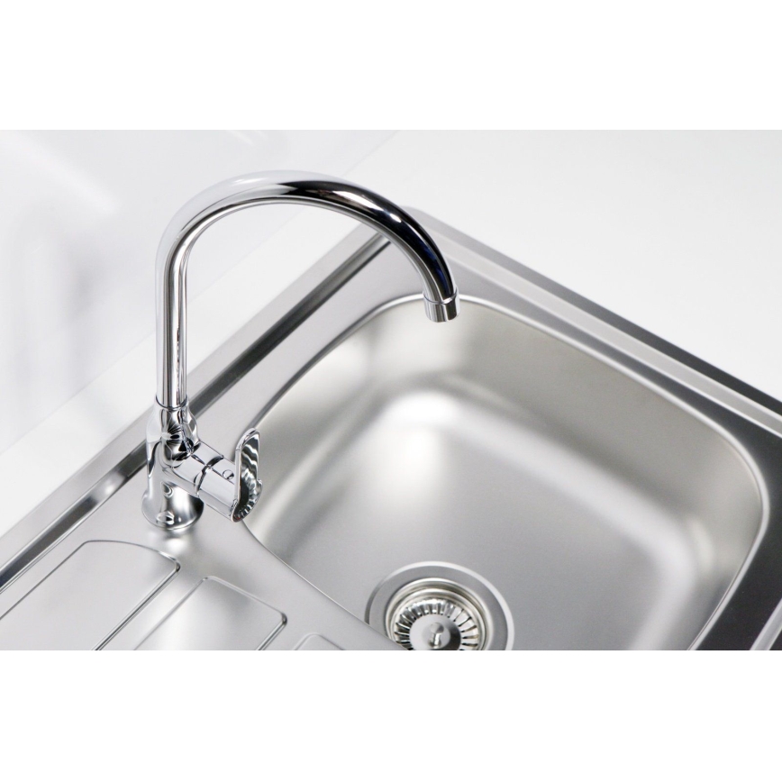 ALVEUS 1098940 - Gootsteen ZOOM 61,5x50 cm satin, voor bovenmontage