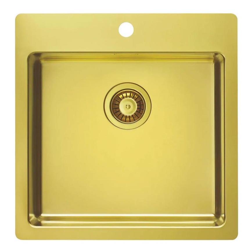 ALVEUS 1106867 - Gootsteen PURE 52,5x51,5 cm monarch goud