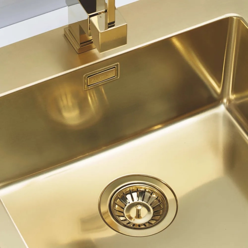 ALVEUS 1106867 - Gootsteen PURE 52,5x51,5 cm monarch goud