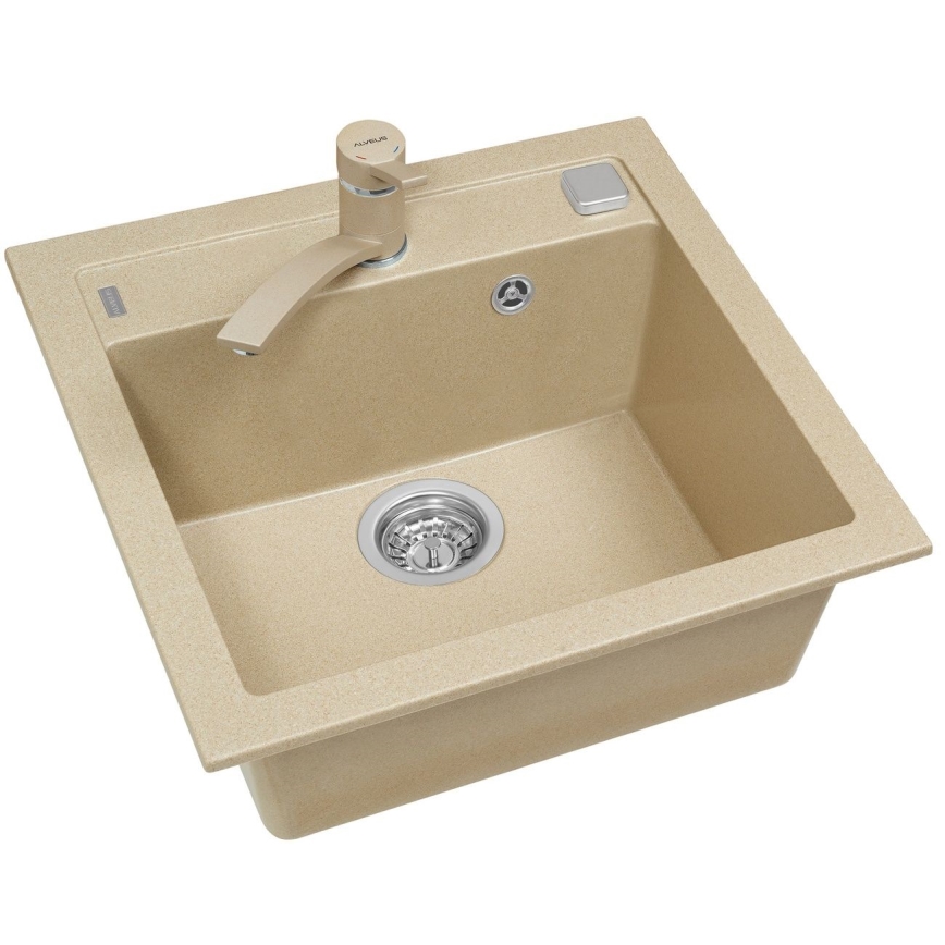 ALVEUS 1107889 - Gootsteen FORMIC 52x51 cm graniet/beige