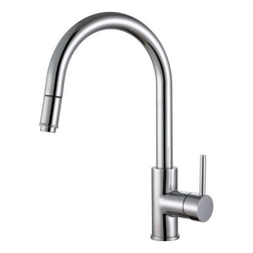 ALVEUS 1129021 - Keukenkraan met uittrekbare sproeikop DELOS 38 cm glanzend chroom