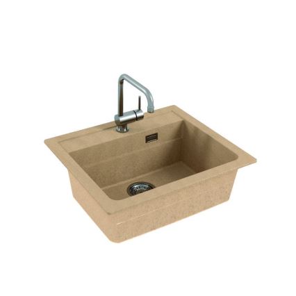 ALVEUS 1131994 - Gootsteen ATROX 59x50 cm graniet/beige