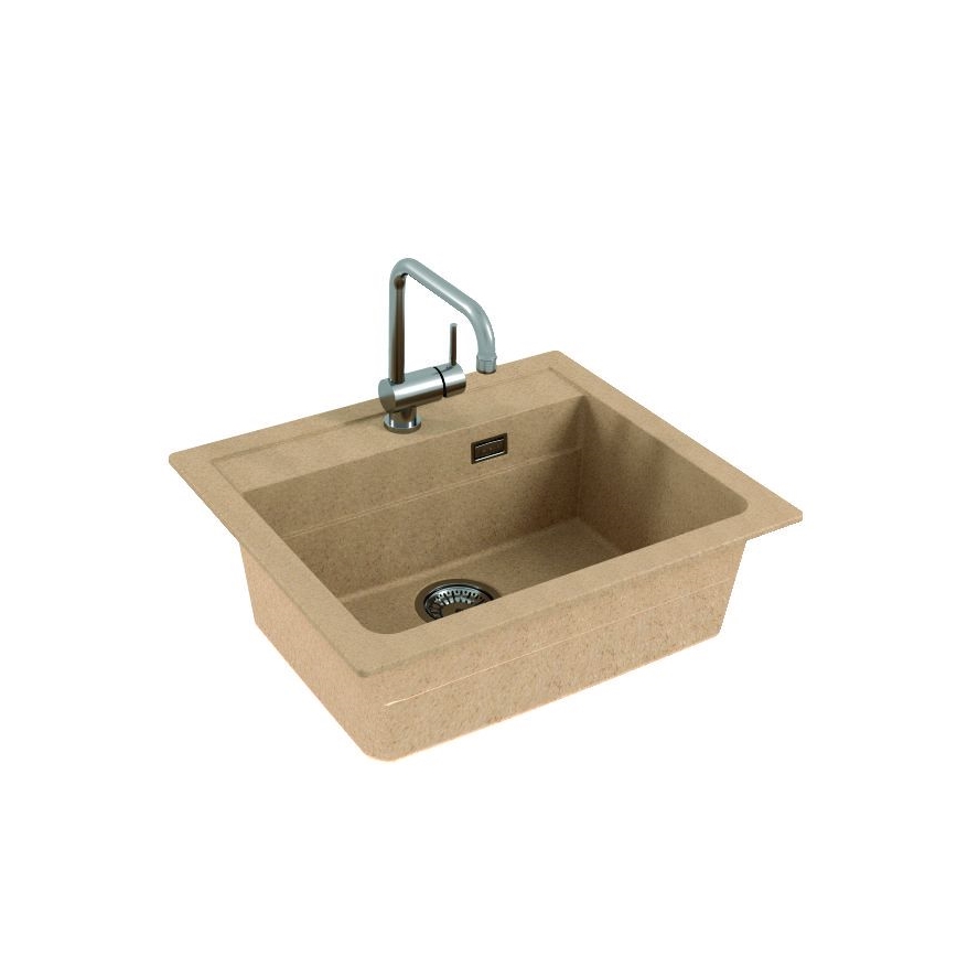 ALVEUS 1131994 - Gootsteen ATROX 59x50 cm graniet/beige