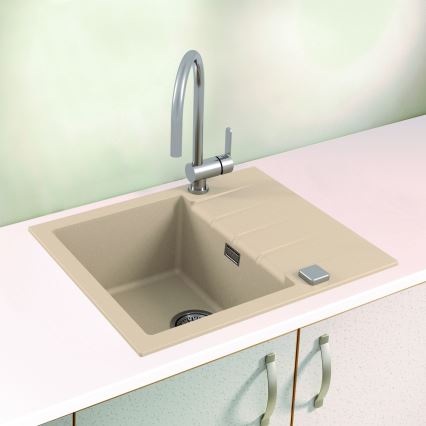 ALVEUS 1132019 - Gootsteen CADIT 59x50 cm graniet/beige