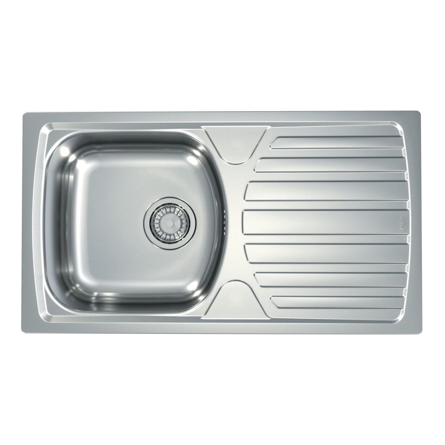 ALVEUS 1136539 - Gootsteen BASIC 78x43,5 cm mat staal/satin, grote uitlaat