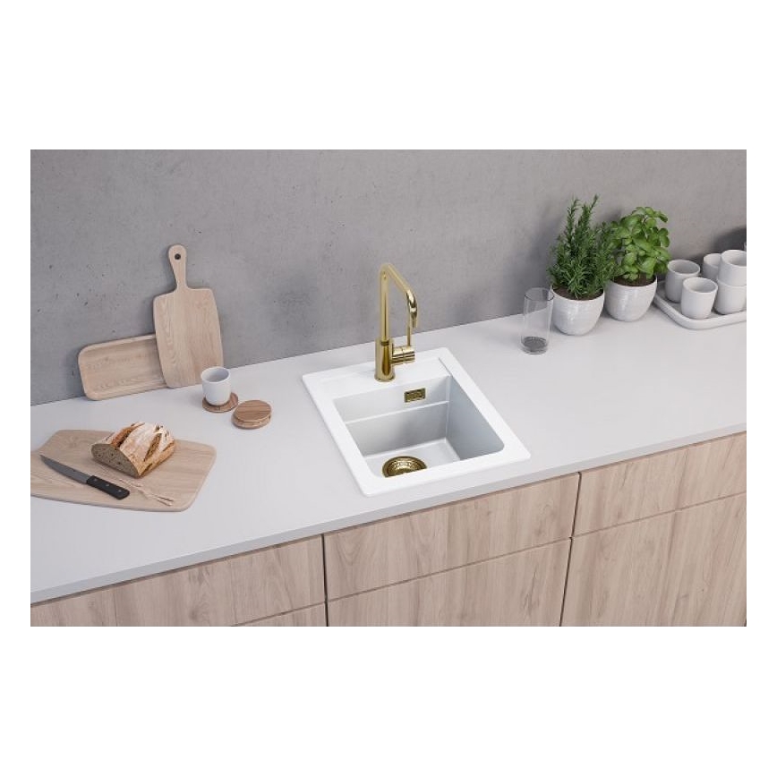 ALVEUS 1139079 - Gootsteen ATROX 50x40 cm graniet/wit