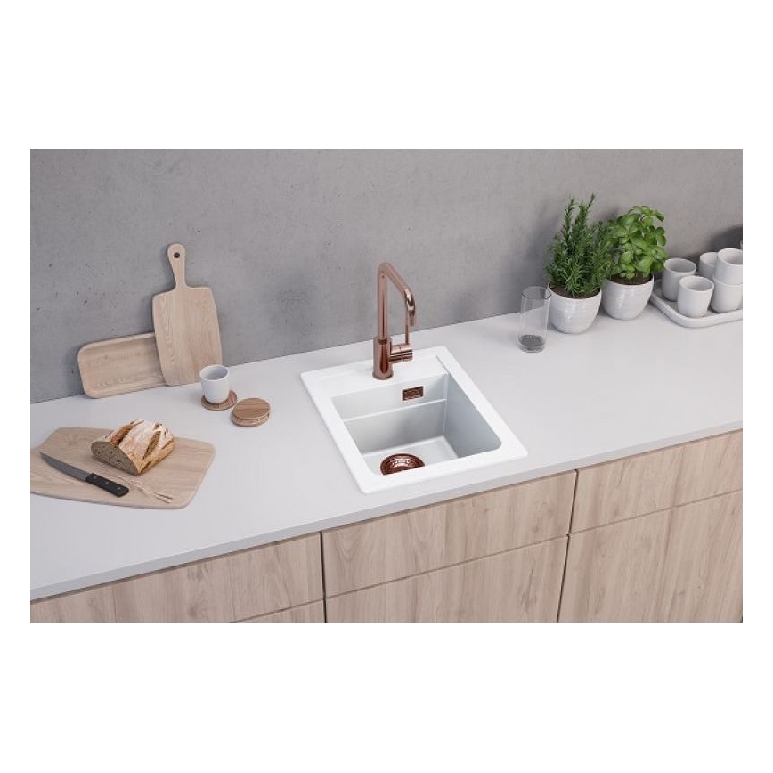 ALVEUS 1139079 - Gootsteen ATROX 50x40 cm graniet/wit