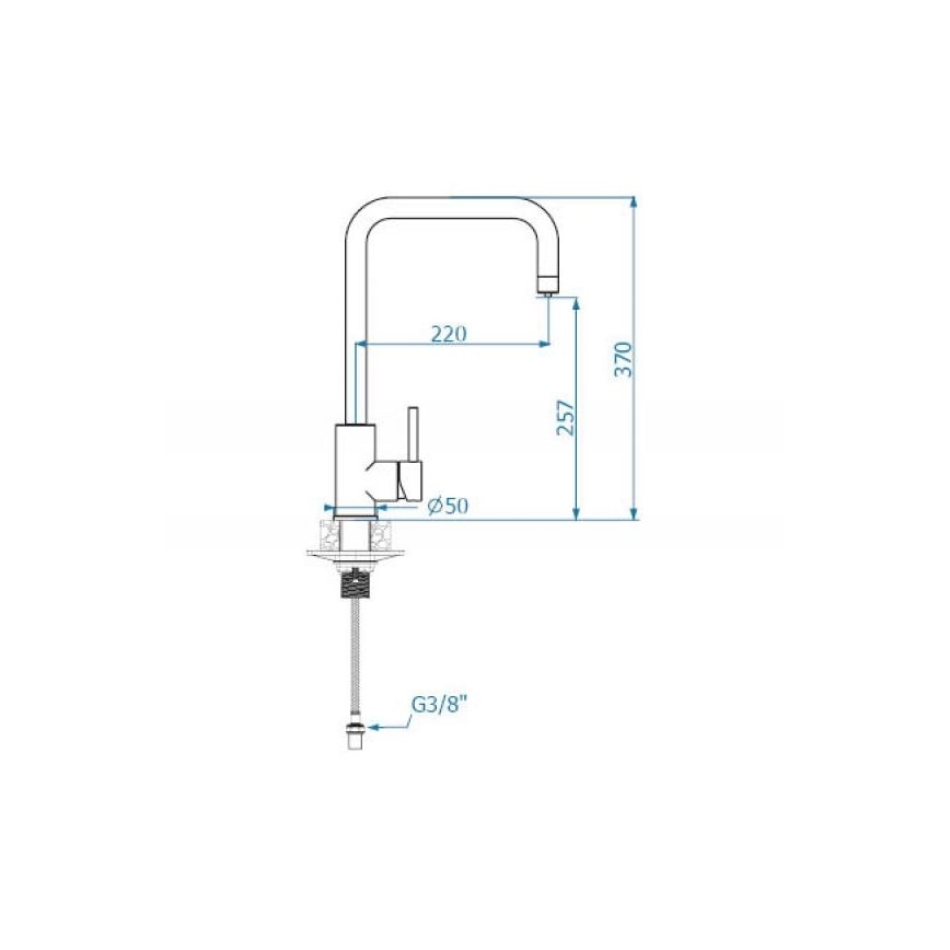 ALVEUS 1139812 - Kraan voor gootsteen DUAL 37 cm graniet/zwart