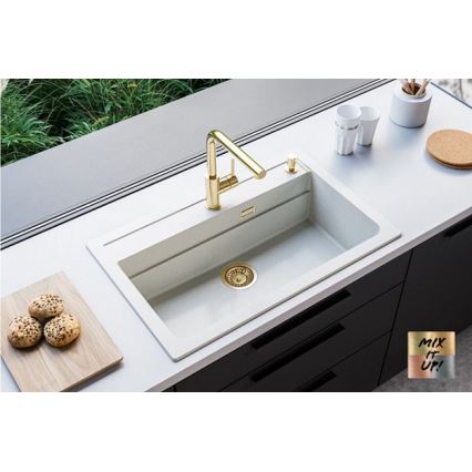 ALVEUS 1140443 - Gootsteen ATROX 79x50 cm graniet/wit
