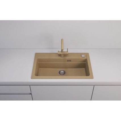 ALVEUS 1140445 - Gootsteen ATROX 79x50 cm graniet/beige