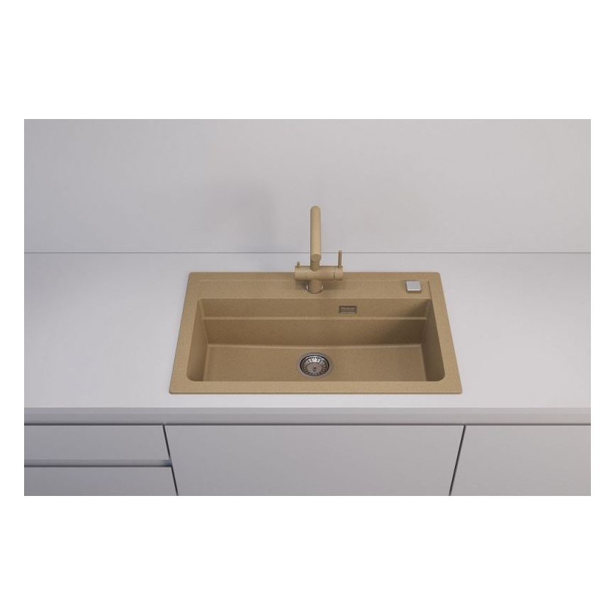ALVEUS 1140445 - Gootsteen ATROX 79x50 cm graniet/beige