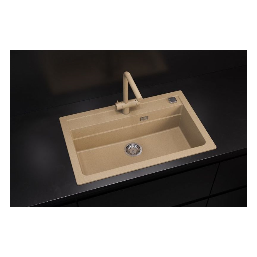 ALVEUS 1140445 - Gootsteen ATROX 79x50 cm graniet/beige