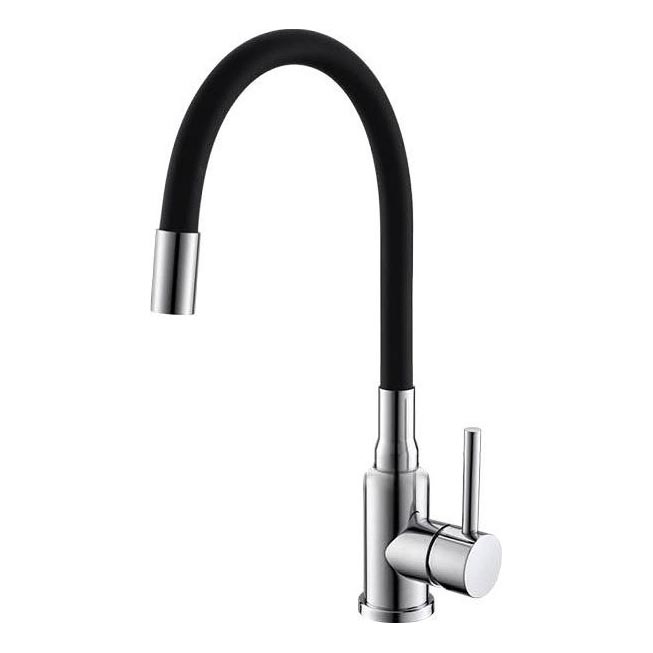 ALVEUS 1144427 - Kraan voor gootsteen met flexibele arm MINTAS 34 cm messing/glanzend chroom/zwart