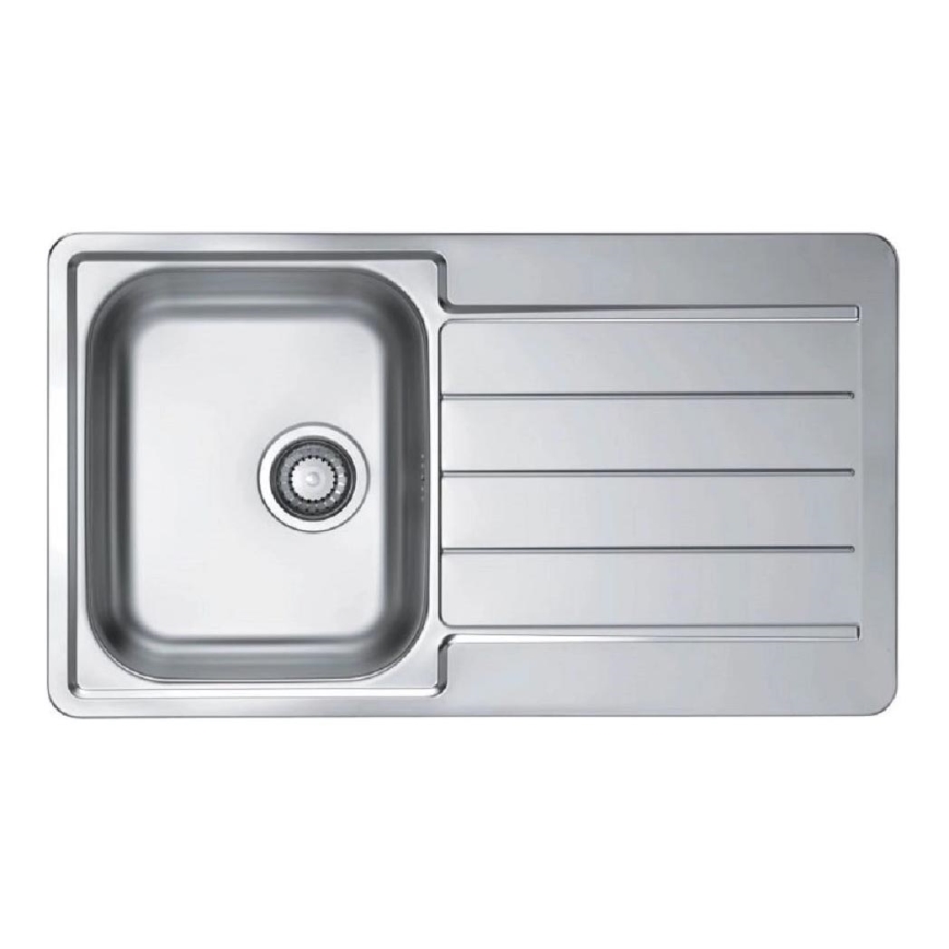 ALVEUS 1144640 - Gootsteen LINE 86x50 cm mat staal/satin, zonder excentriek