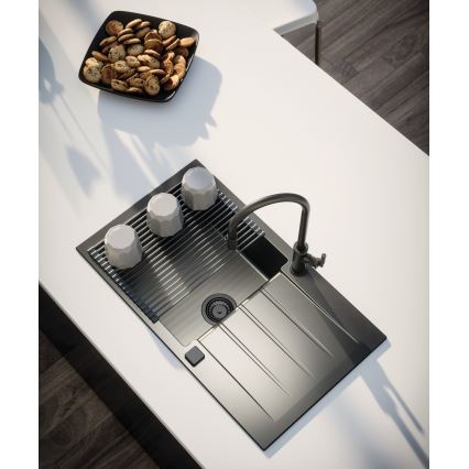 ALVEUS 1148159 - Gootsteen CADIT 79x50 cm graniet/zwart