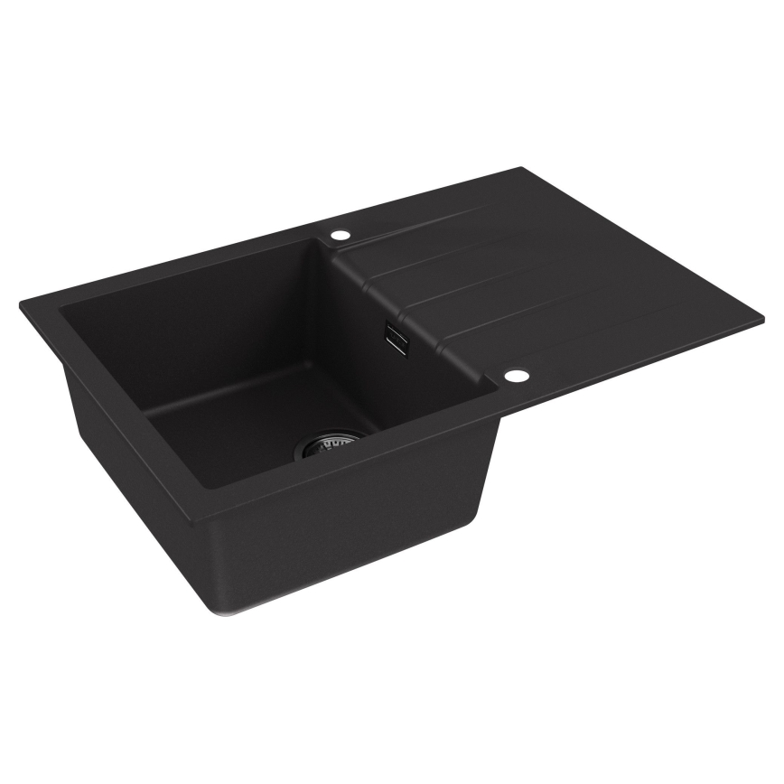 ALVEUS 1148159 - Gootsteen CADIT 79x50 cm graniet/zwart