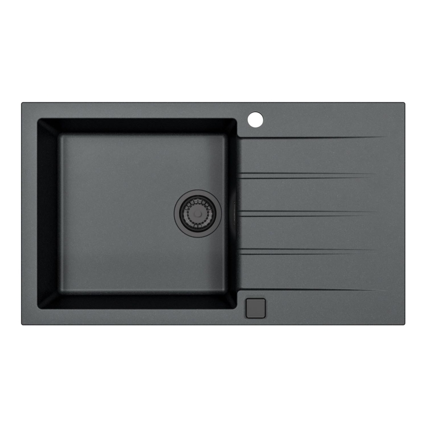 ALVEUS 1148160 - Gootsteen CADIT 86x50 cm graniet/zwart