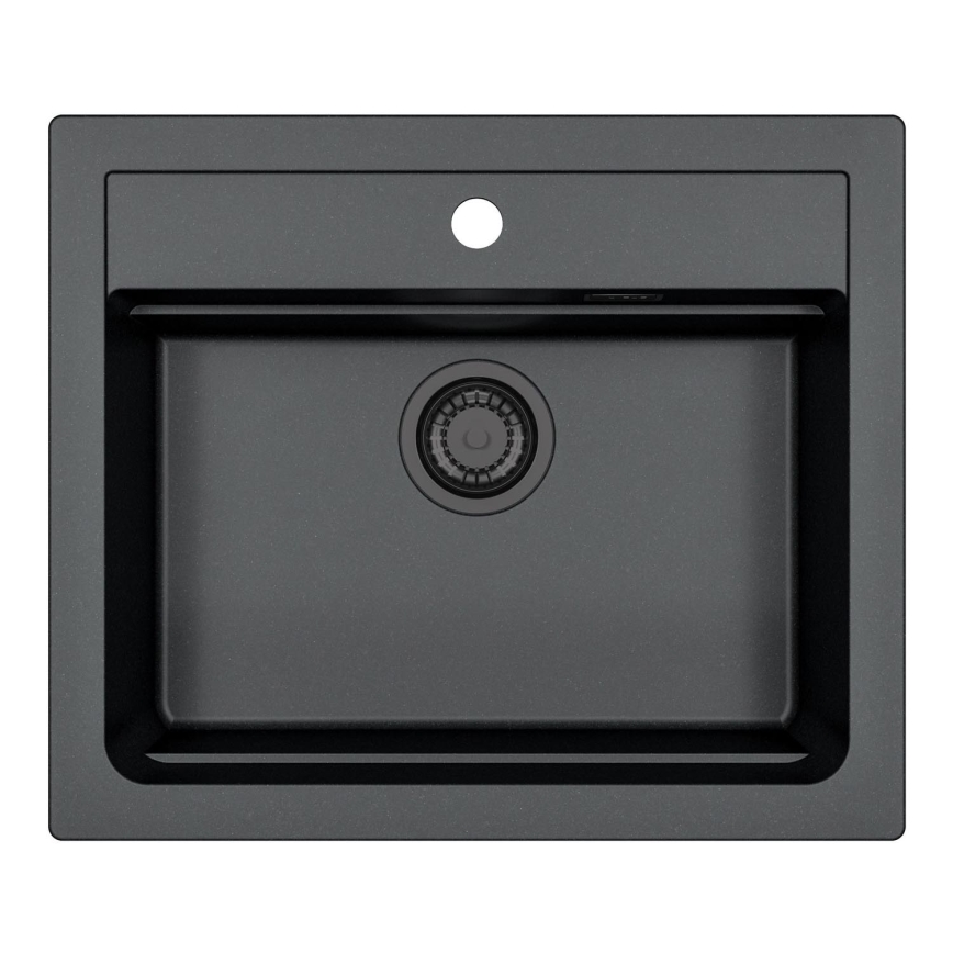 ALVEUS 1148162 - Gootsteen ATROX 59x50 cm graniet/zwart