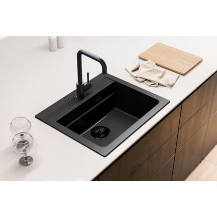 ALVEUS 1148162 - Gootsteen ATROX 59x50 cm graniet/zwart