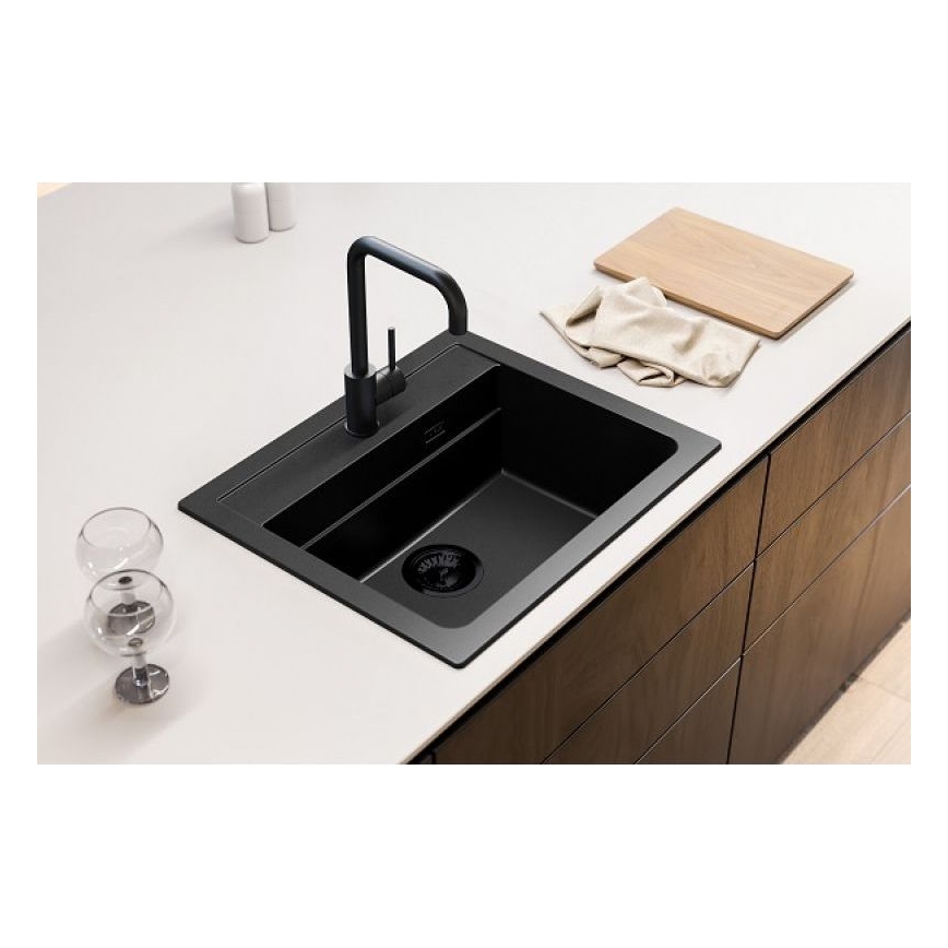 ALVEUS 1148162 - Gootsteen ATROX 59x50 cm graniet/zwart