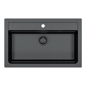 ALVEUS 1148163 - Gootsteen ATROX 79x50 cm graniet/zwart