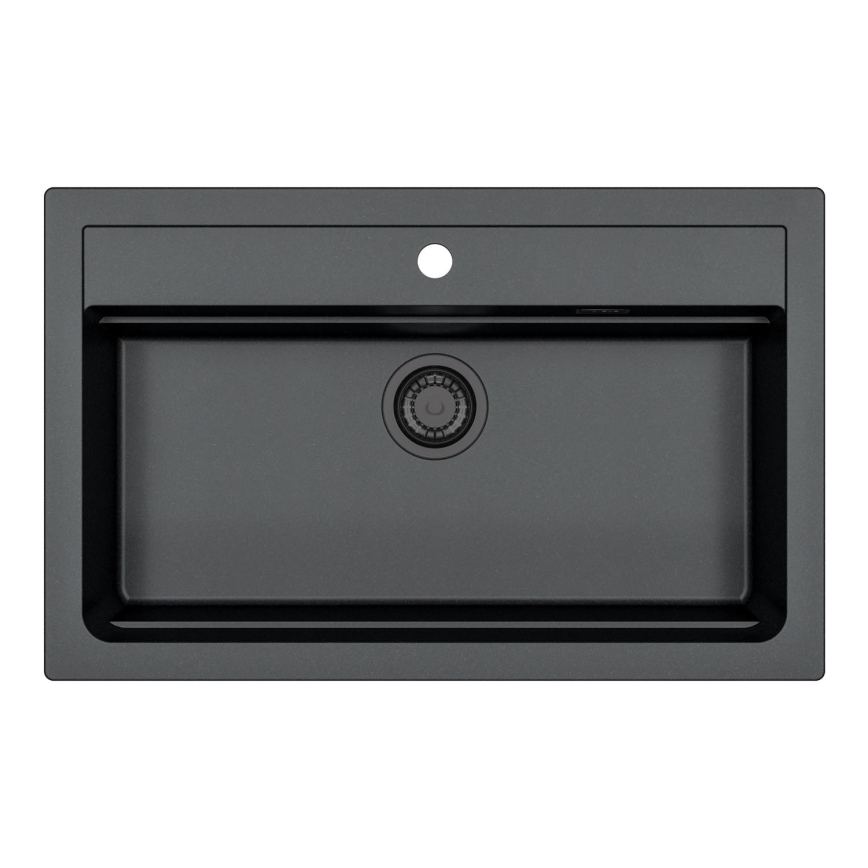 ALVEUS 1148163 - Gootsteen ATROX 79x50 cm graniet/zwart