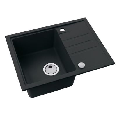 ALVEUS 1149080 - Gootsteen INTERMEZZO 62x48 cm graniet/zwart