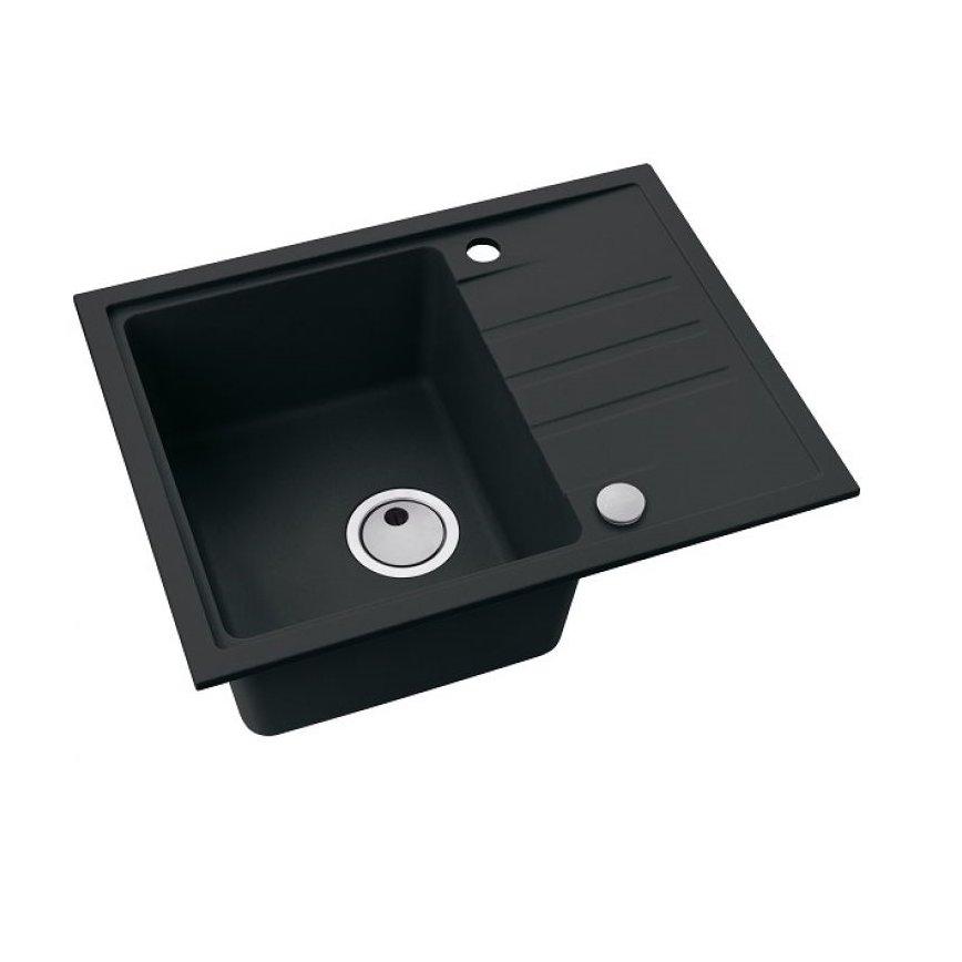 ALVEUS 1149080 - Gootsteen INTERMEZZO 62x48 cm graniet/zwart