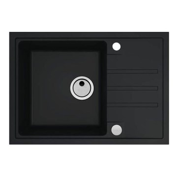 ALVEUS 1149126 - Gootsteen INTERMEZZO 68x48 cm graniet/zwart