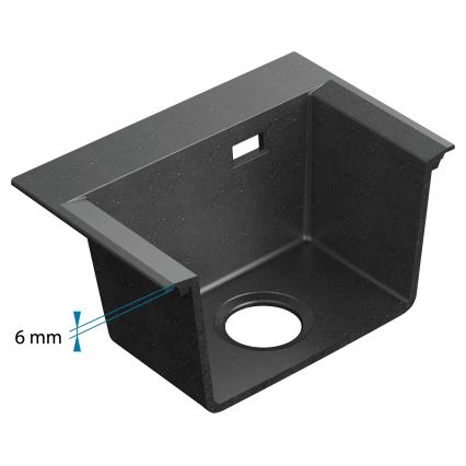 ALVEUS 1149503 - Keukenspoelbak PURE 79 x 51,5 cm graniet/zwart
