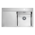 ALVEUS 1149516 - Keukenspoelbak PURE 79 x 52,5 cm, satijn, rechts + sifon met snelafsluiter
