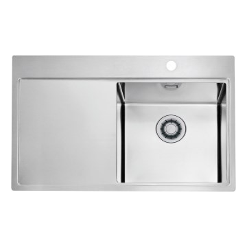 ALVEUS 1149516 - Keukenspoelbak PURE 79 x 52,5 cm, satijn, rechts + sifon met snelafsluiter