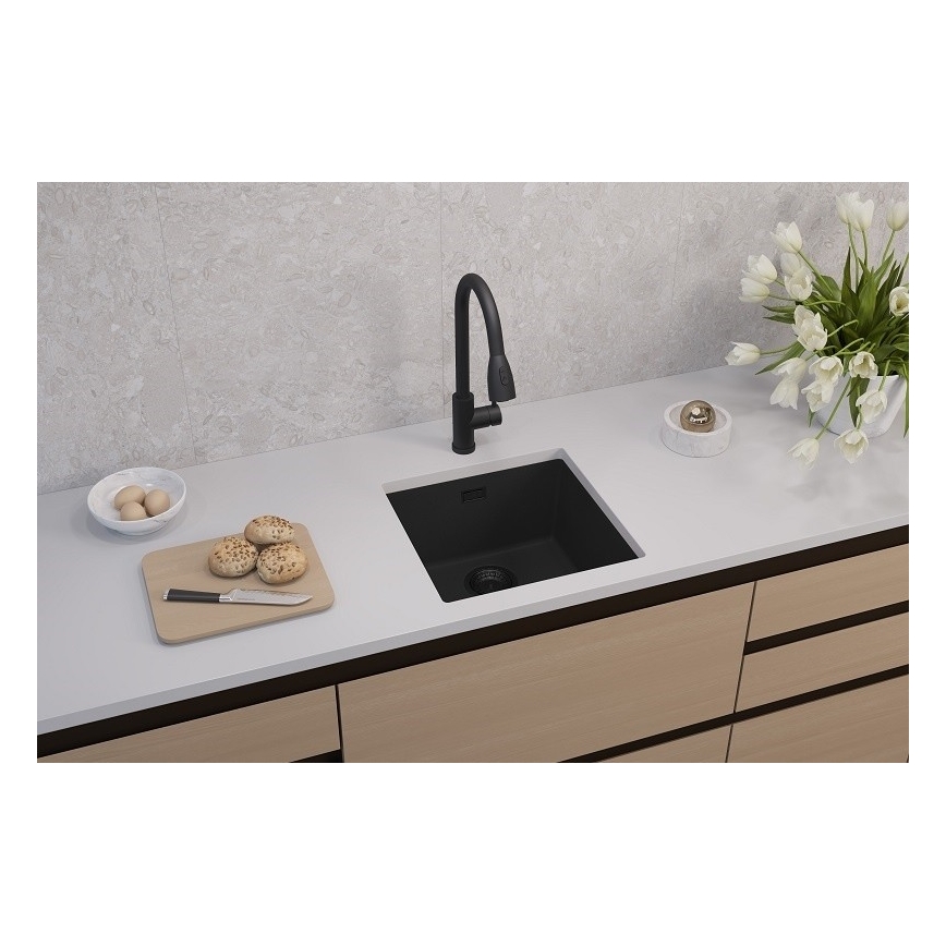 ALVEUS 1150048 - Keukenspoelbak OMNI 45x45 cm graniet/zwart